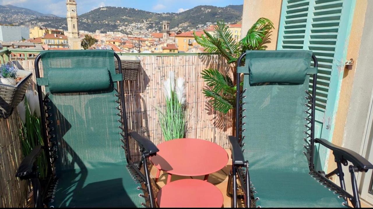 La Croix - F3, Terrasse Vue Panoramique, Vieux-Nice Old Town And Terrace Exterior photo